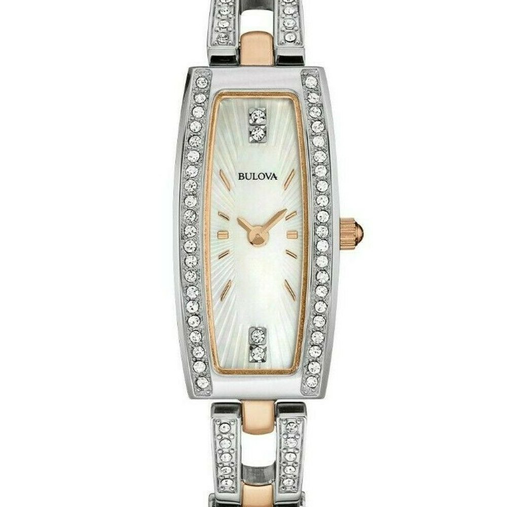 Bulova Women's Two Tone 15mm Diamond Watch